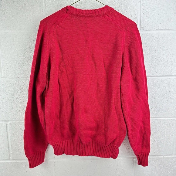 VTG Penns Landing Pullover Crewneck Red Sweater Mens Crew Neck Heavy Knit Sz M - Picture 3 of 4